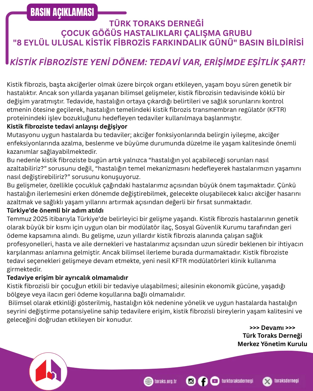 Türk Toraks Derneği Çocuk Göğüs Hastalıkları Çalışma Grubu 