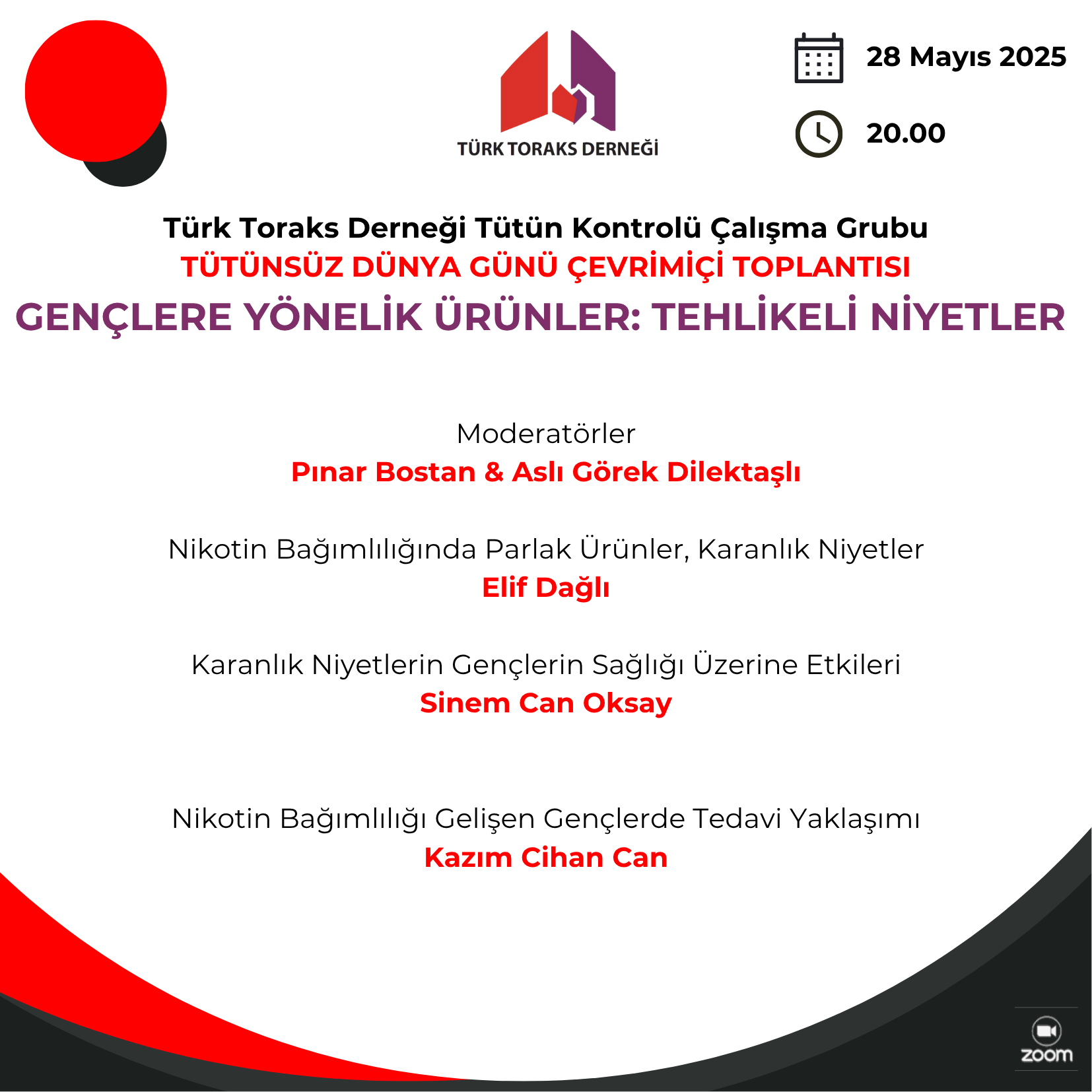 Türk Toraks Derneği Tütün Kontrolü Çalışma Grubu Mayıs Ayı Webinar Duyurumuz: 