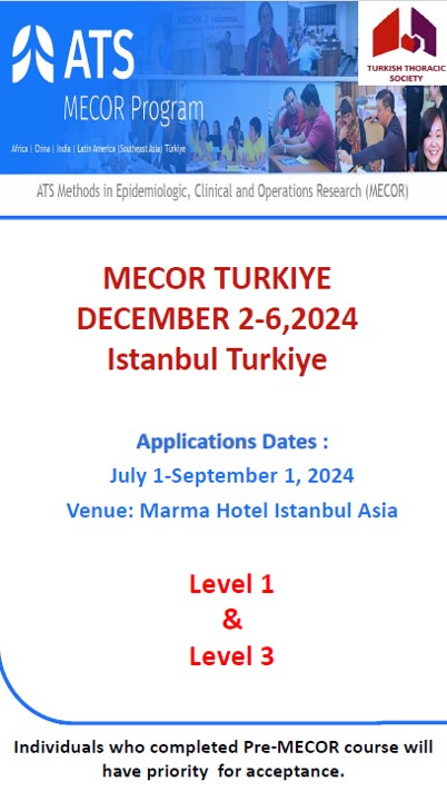 MECOR (Methods In Epidemiologic, Clinical And Operations Research) 2024 Başvuruları 1 Temmuz' da Başlıyor