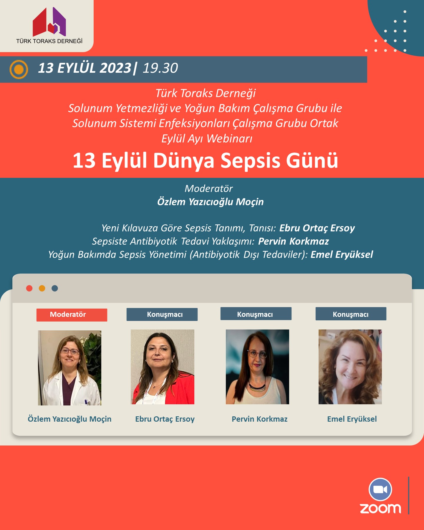 Türk Toraks Derneği Solunum Yetmezliği ve Yoğun Bakım Çalışma Grubu ile Solunum Sistemi Enfeksiyonları Çalışma Grubu Ortak Eylül Ayı Webinar Duyurumuz