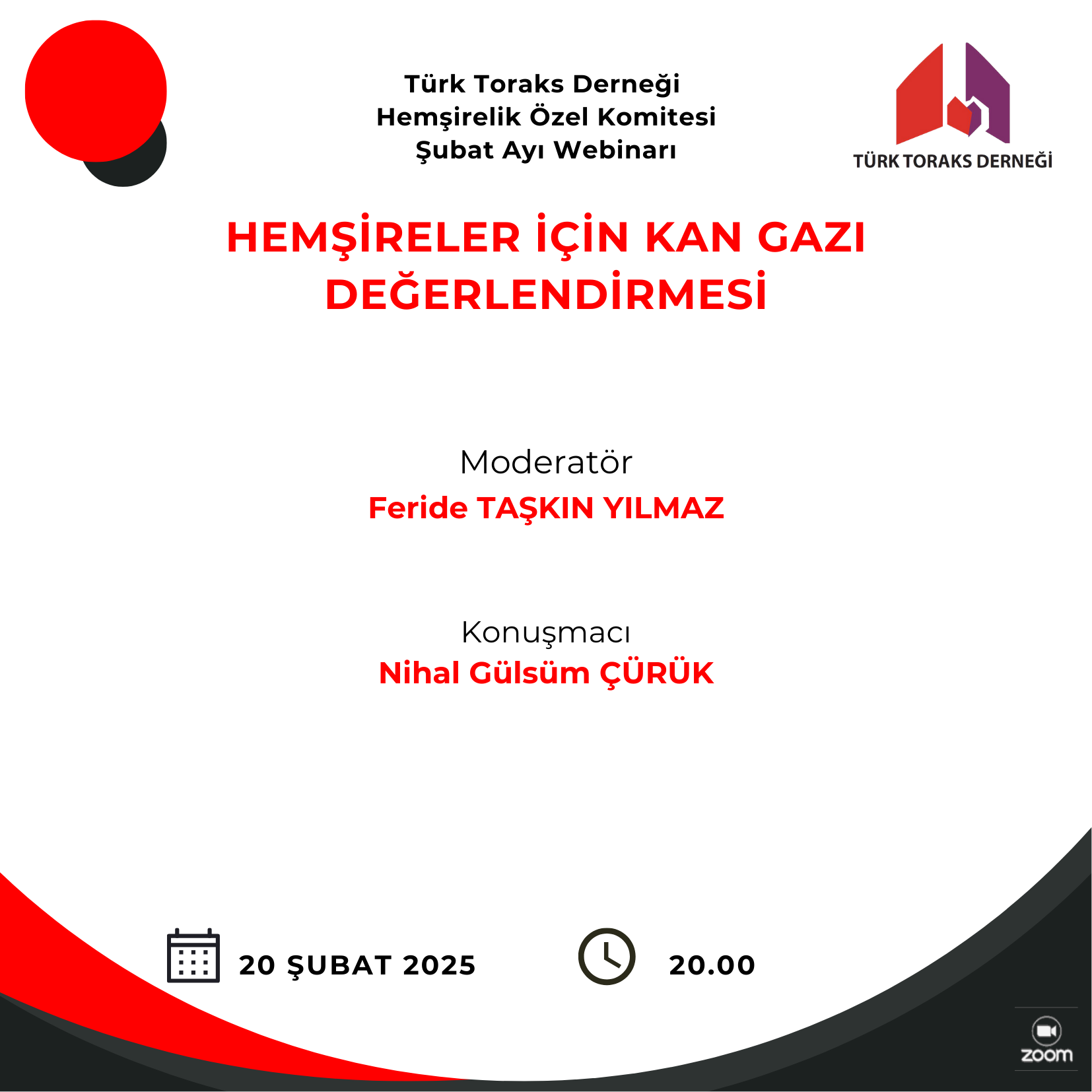 Türk Toraks Derneği Hemşirelik Özel Komitesi Şubat Ayı Webinar Duyurumuz: 
