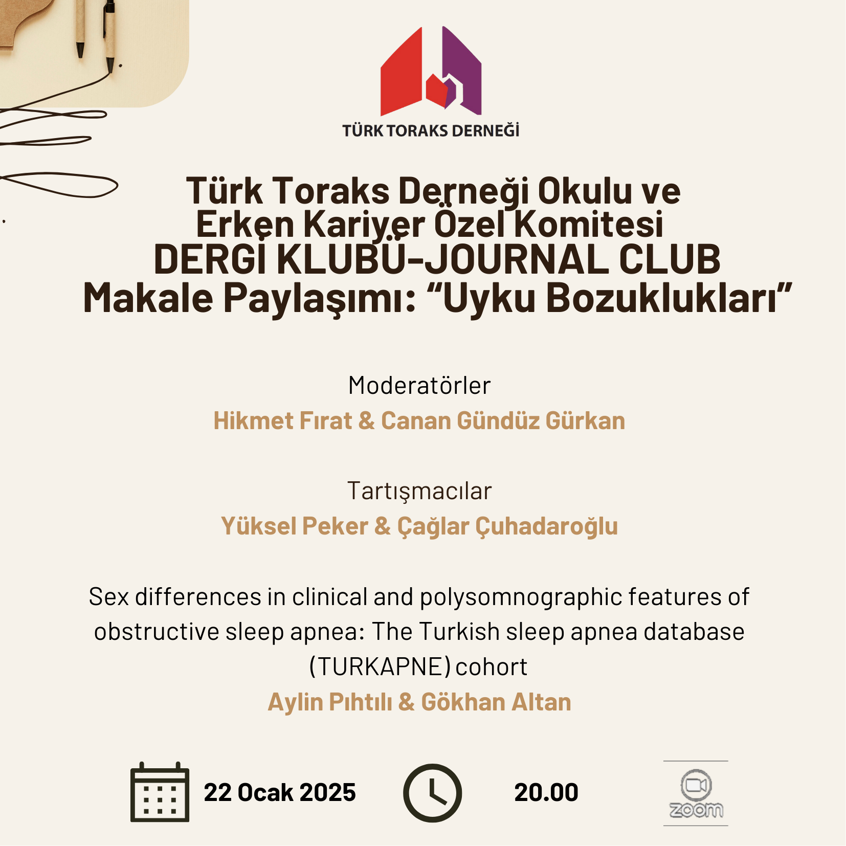 Türk Toraks Derneği Okulu ve Erken Kariyer Özel Komitesi 