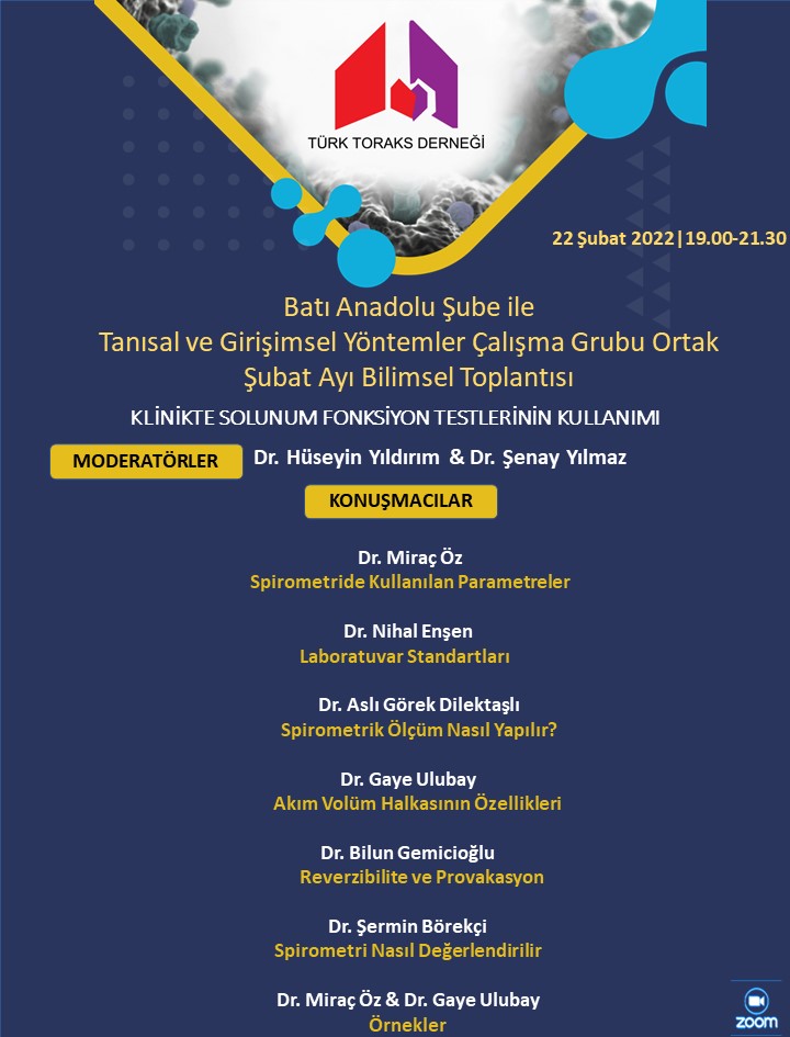 Türk Toraks Derneği Batı Anadolu Şube ile Tanısal ve Girişimsel Yöntemler Çalışma Grubu Ortak Şubat  Ayı Webinar Duyurumuz: 