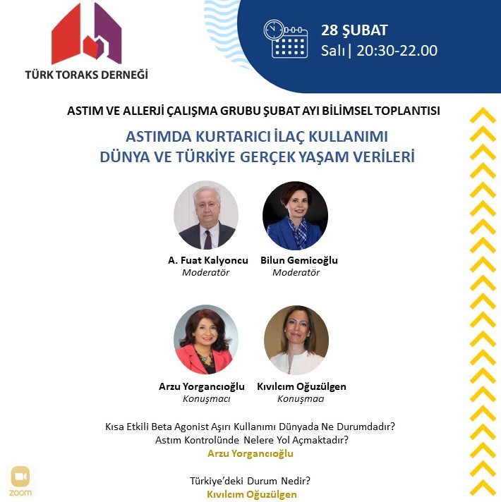 Türk Toraks Derneği Astım ve Allerji Çalışma Grubu Şubat Ayı Webinar Duyurumuz: 