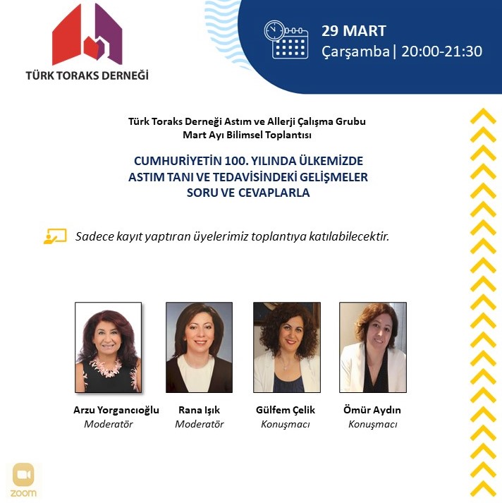 Türk Toraks Derneği Astım ve Allerji Çalışma Grubu Mart Ayı Webinar Duyurumuz: 