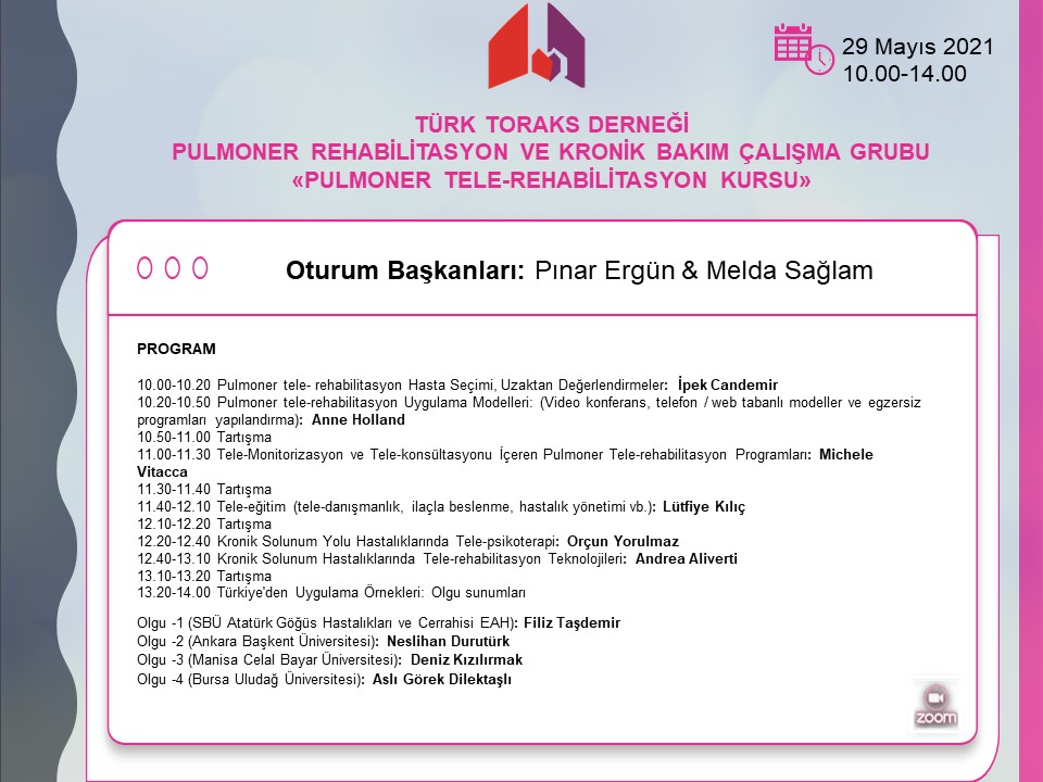 Türk Toraks Derneği Pulmoner Rehabilitasyon ve Kronik Bakım Çalışma Grubu 