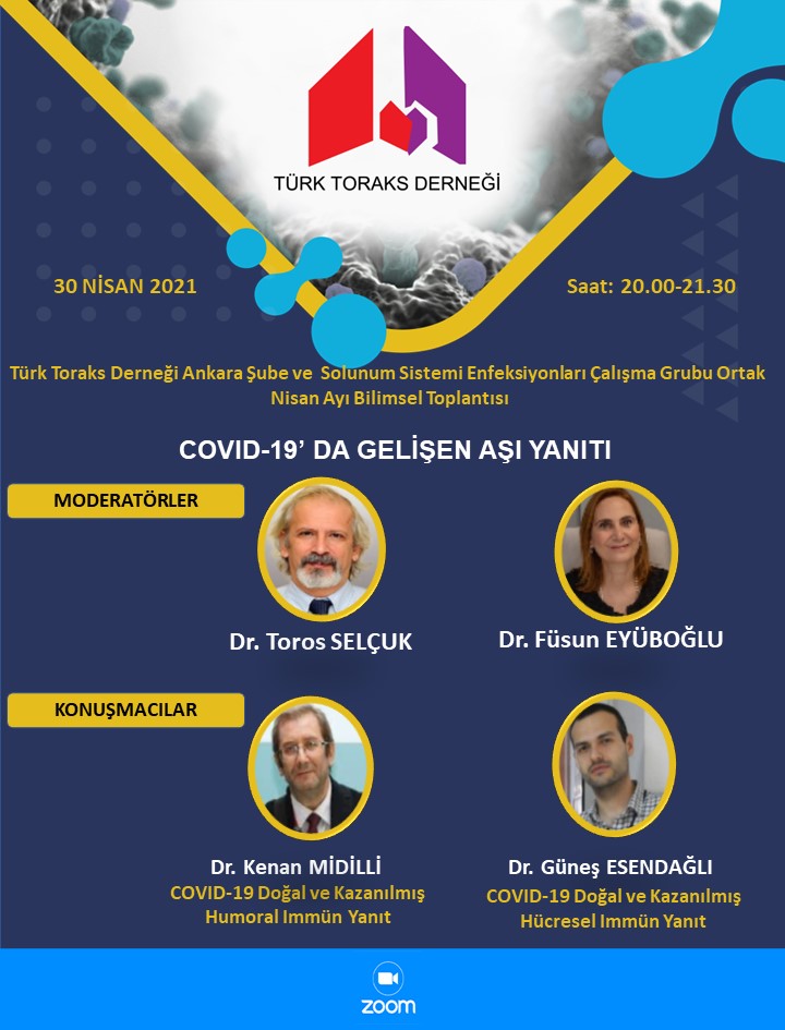 Türk Toraks Derneği Ankara Şube ve Solunum Sistemi Enfeksiyonları Çalışma Grubu Ortak Nisan Ayı Webinar Duyurumuz: 