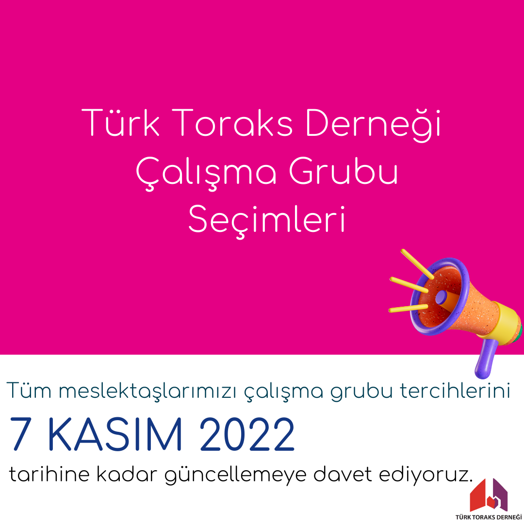 Türk Toraks Derneği Çalışma Grubu Seçimleri
