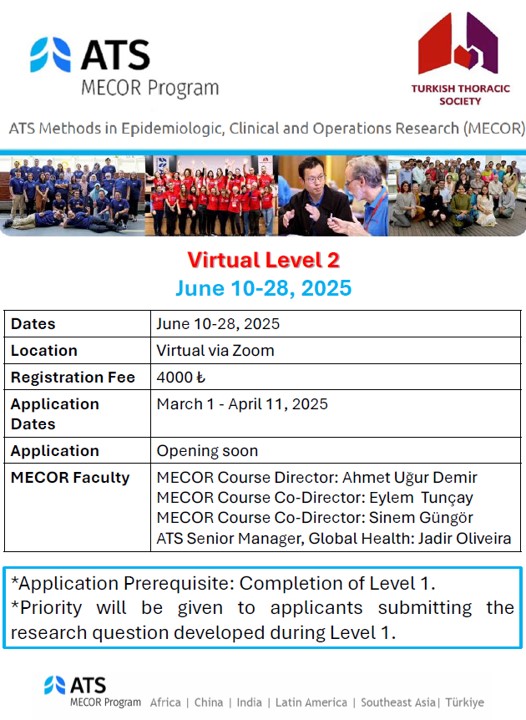 Online Level 2 ATS-TTS MECOR Türkiye 2025 Başvuruları Yakında Başlıyor