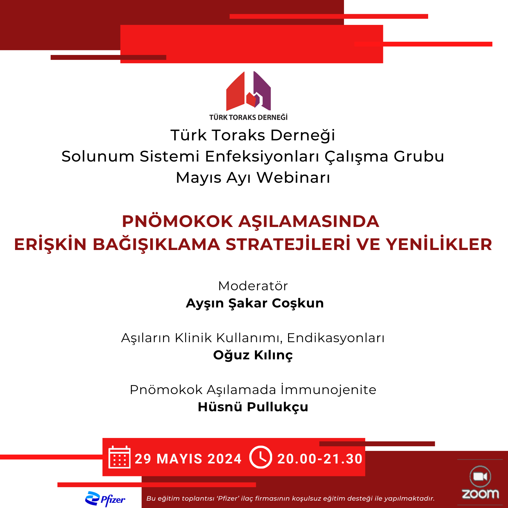 Türk Toraks Derneği Solunum Sistemi Enfeksiyonları Çalışma Grubu Mayıs Ayı Webinar Duyurumuz: 