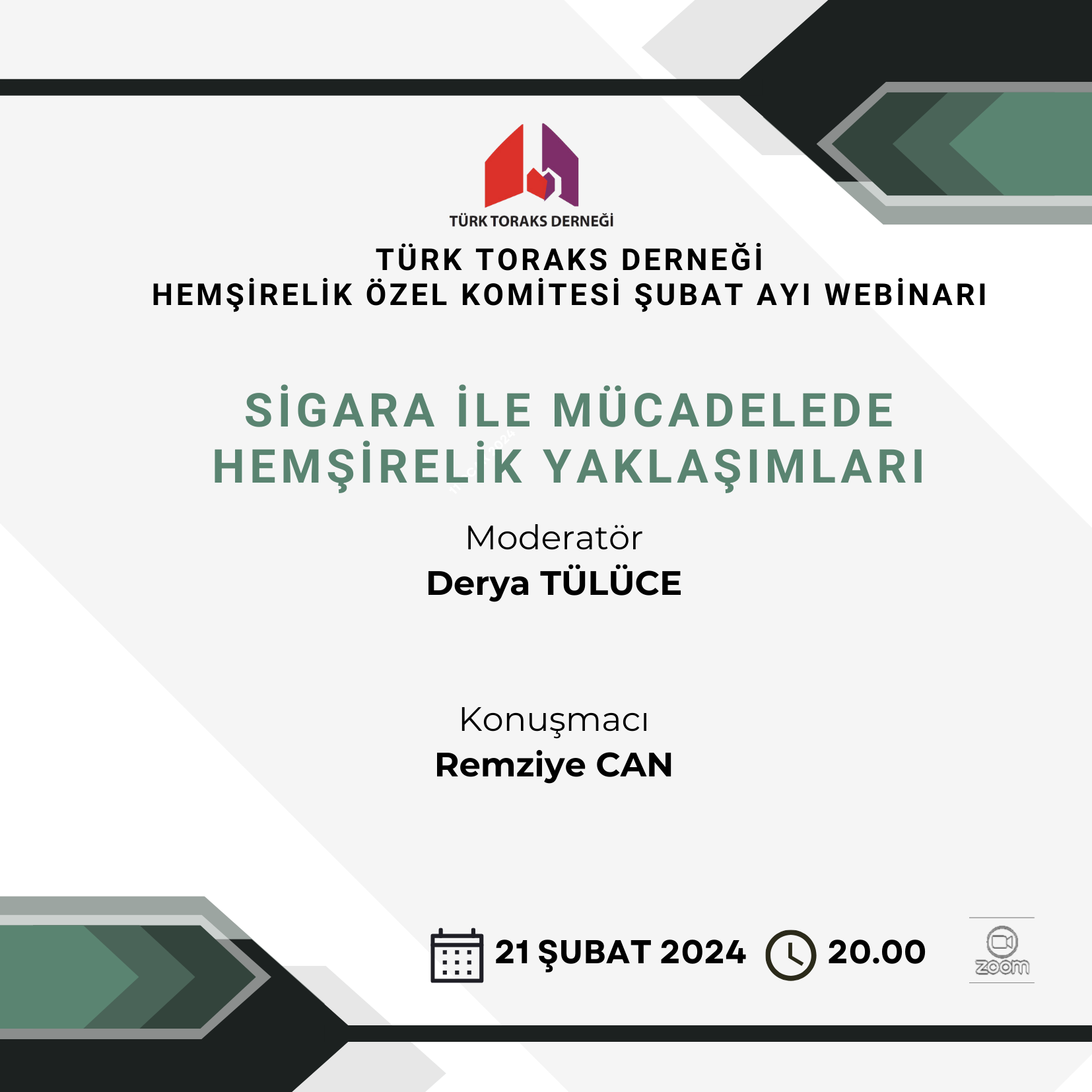 Türk Toraks Derneği Hemşirelik Özel Komitesi Şubat Webinar Duyurumuz: 