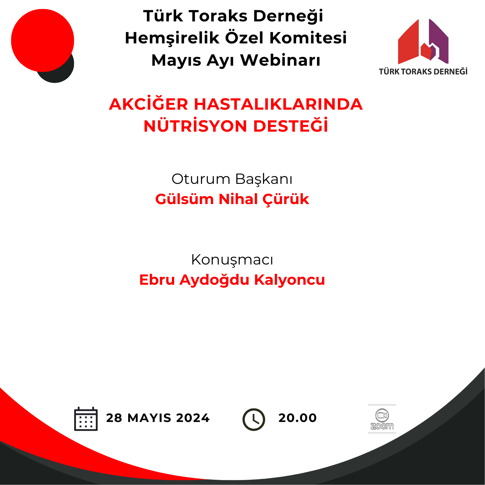 Türk Toraks Derneği Hemşirelik Özel Komitesi Mayıs Webinar Duyurumuz: 