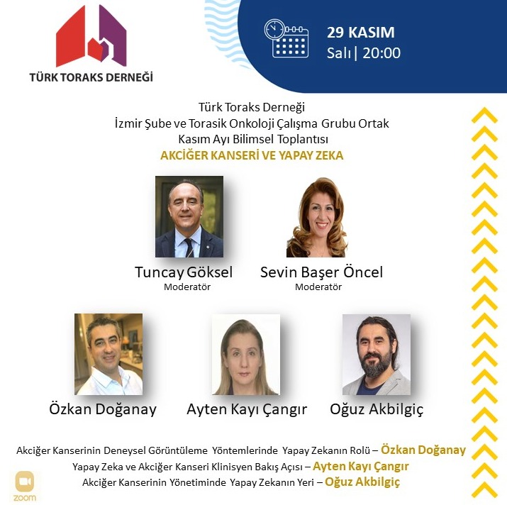 Türk Toraks Derneği İzmir Şubesi ve Torasik Onkoloji Çalışma Grubu Ortak Kasım Ayı Webinar Duyurumuz: 