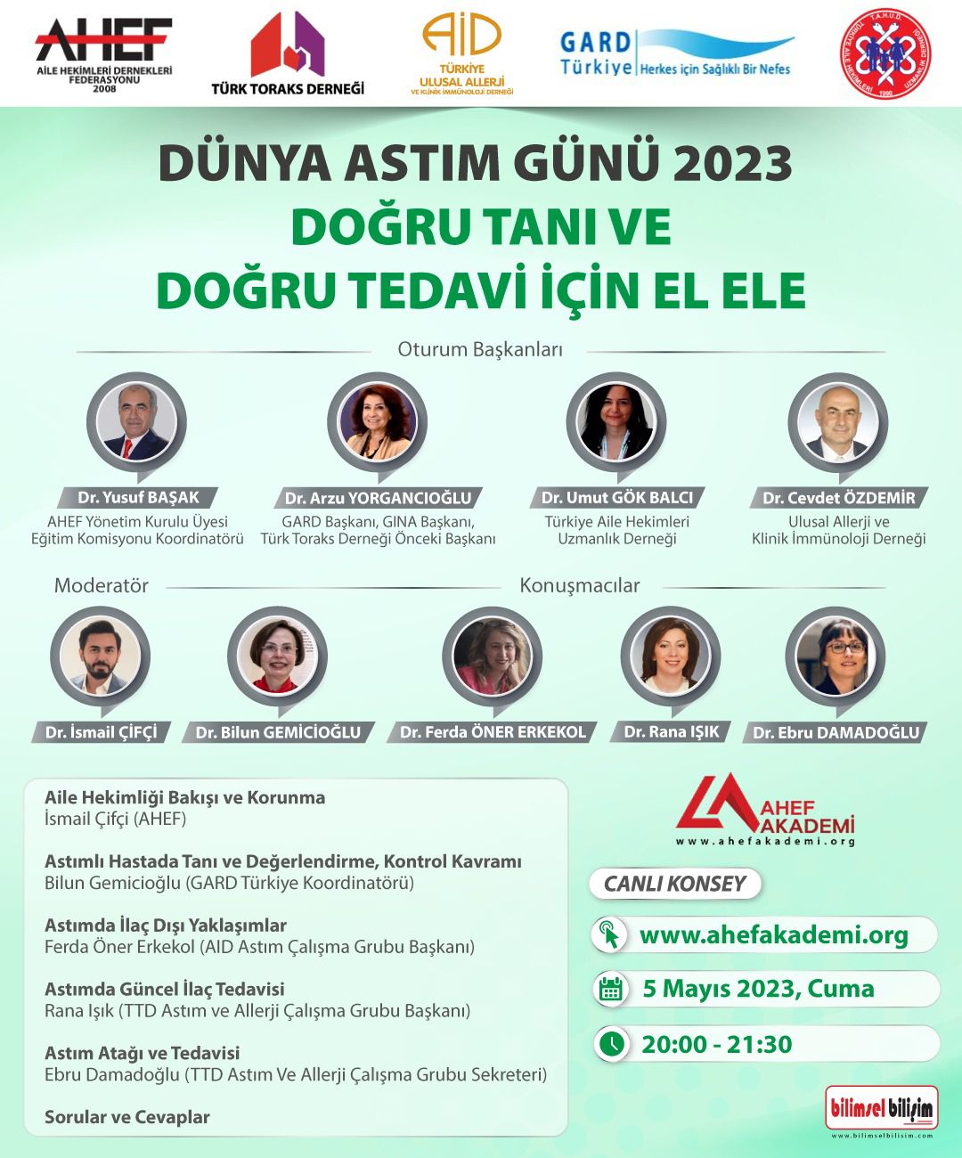 Türk Aile Hekimleri Dernekleri Federasyonu, Türk Toraks Derneği, Türkiye Ulusal Alerji ve Klinik İmmünoloji Derneği, GARD Türkiye ve Türkiye Aile Hekimleri Uzmanlık Derneği Ortak Mayıs Ayı Webinar Duyurumuz: “Doğru Tanı ve Doğru Tedavi İçin El Ele”